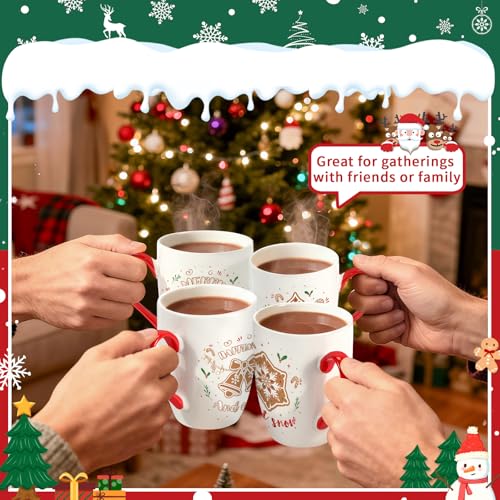 Set of 4 12 oz Ceramic Coffee Mugs J657772