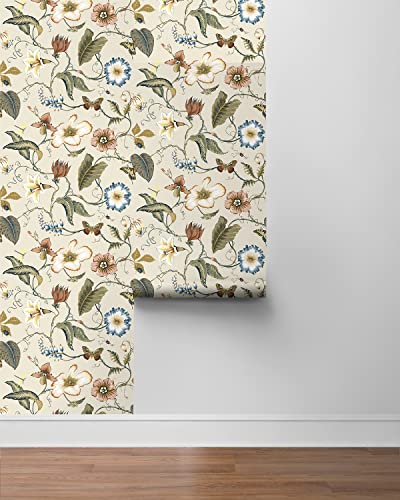 Alabaster Floral Peel and Stick Wallpaper R6728