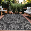 Dark Gray 6x9 Washable Outdoor Rug S442688