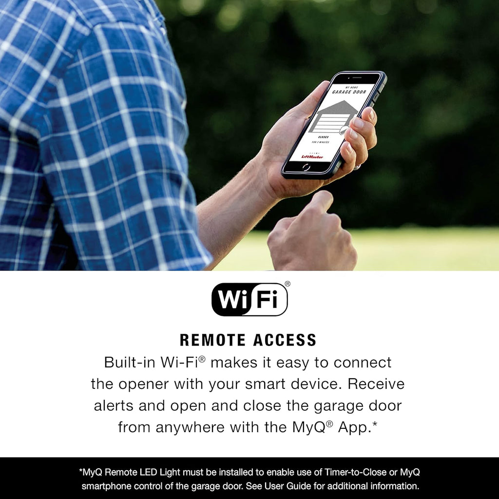 Gray Garage Door Operator with WiFi Control E803