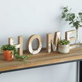 Carved Wood Letters with Floral Designs R4963