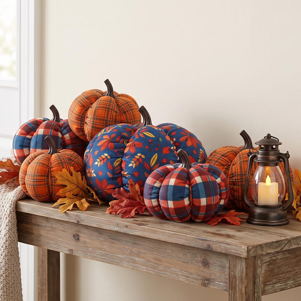 Decorative Harvest Plush Pumpkin