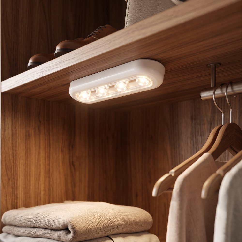Tap Closet Lights One Touch Light Battery Operated Stick On