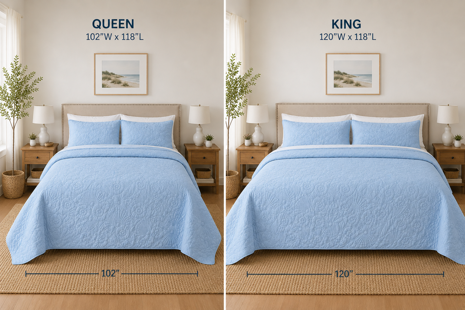 Quilted Shell Bedspread Ensemble K70827
