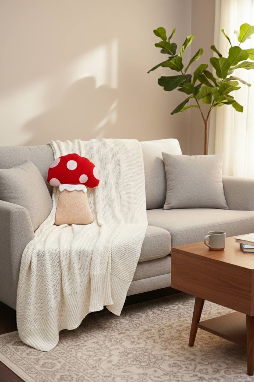 Mushroom Shaped Decorative Pillow B996