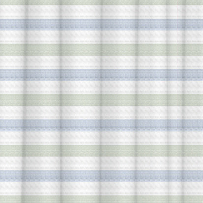 Homewear Blue Wide Stripe Yarn Dyed Shower Curtain with Buttonhole Top