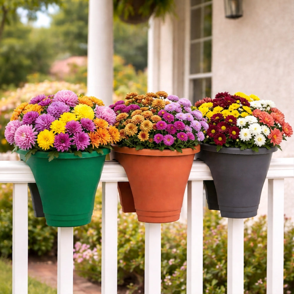Terracotta Rail Planter for Deck or Balcony I441