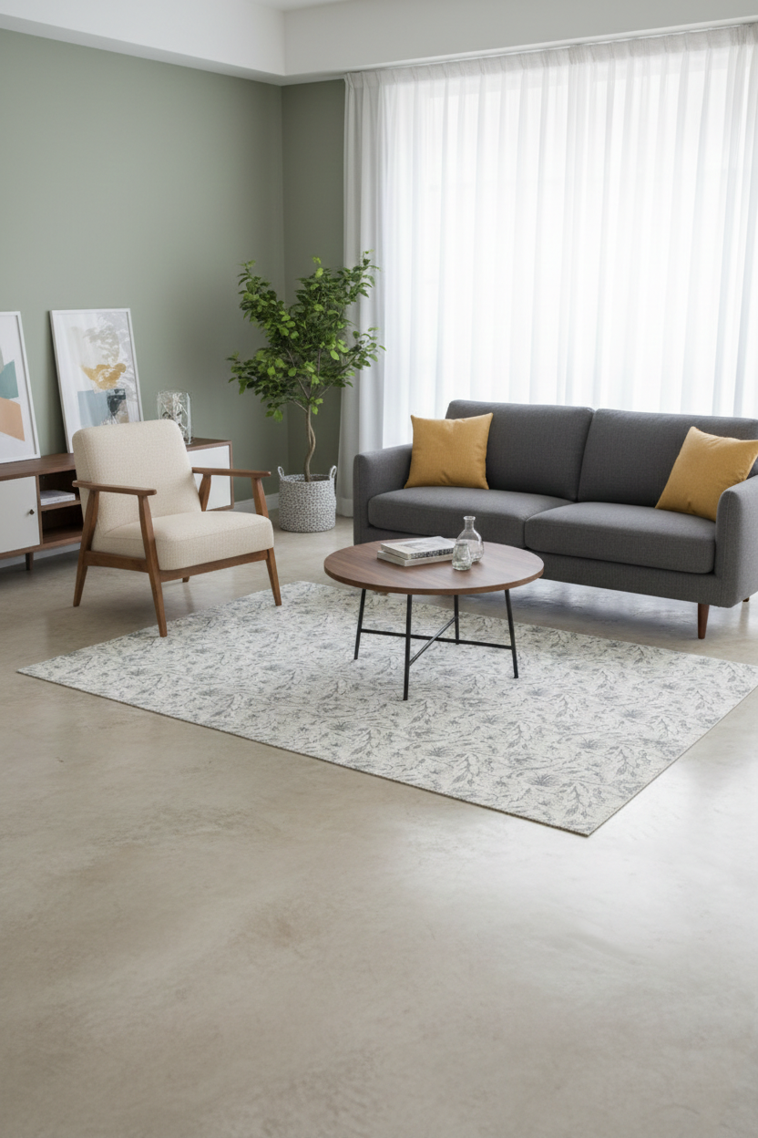 Washable Magnolia Floral Rug Runner O943