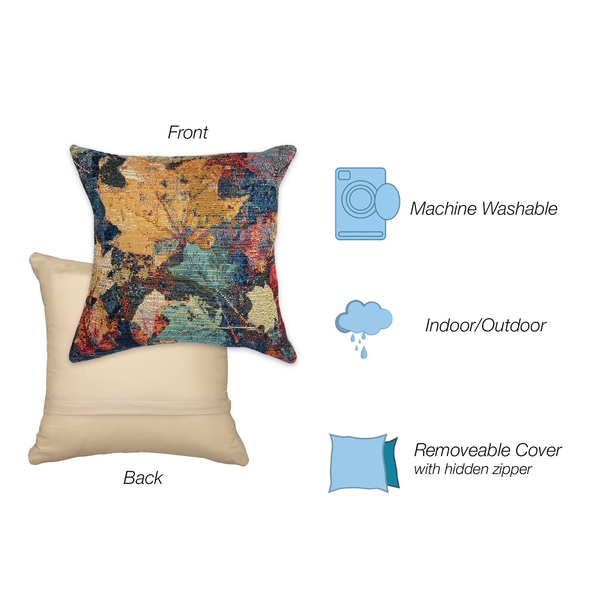 Marina Fall In Love Indoor Outdoor Throw Pillow
