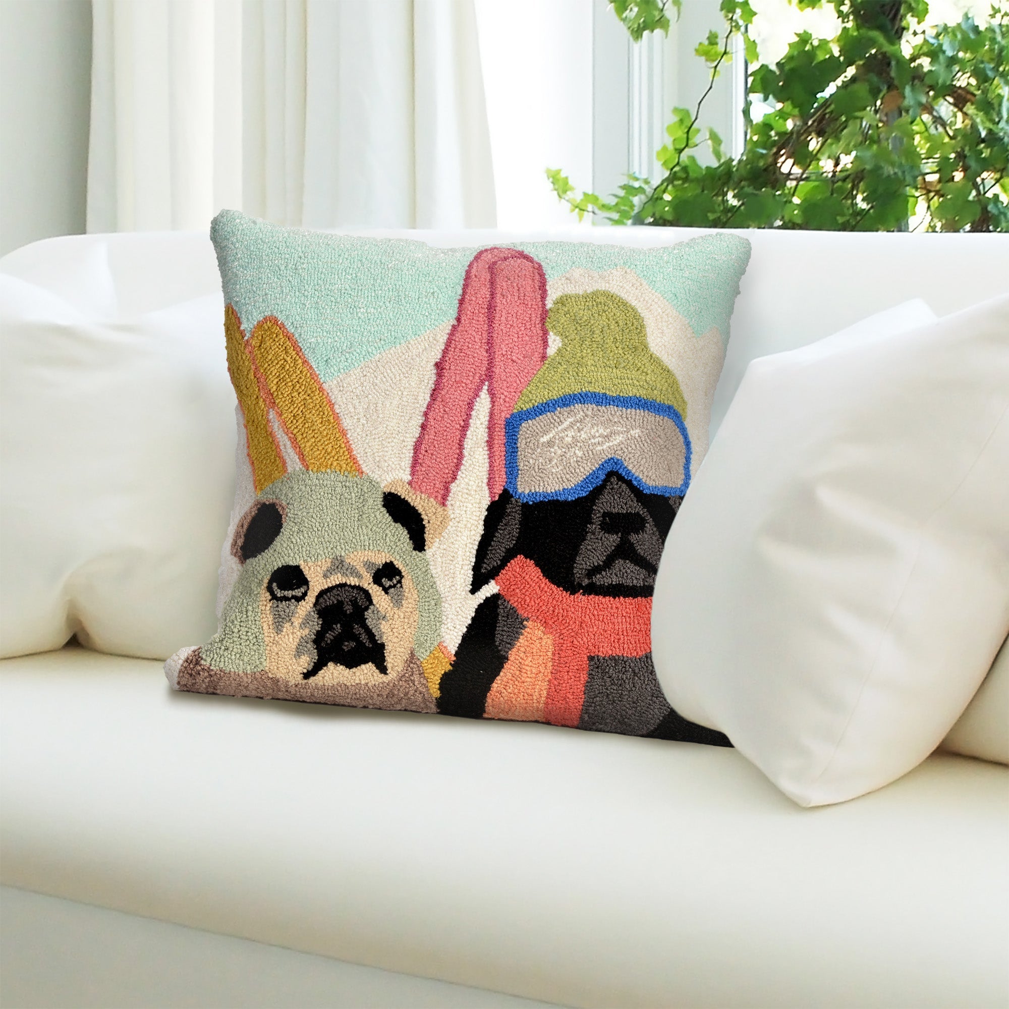 Frontporch Ski Patrol Indoor Outdoor Throw Pillow