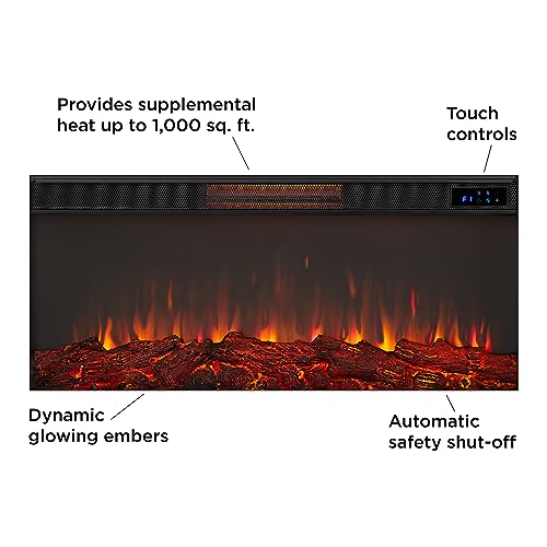 White 67" Electric Fireplace with Mantel X1386
