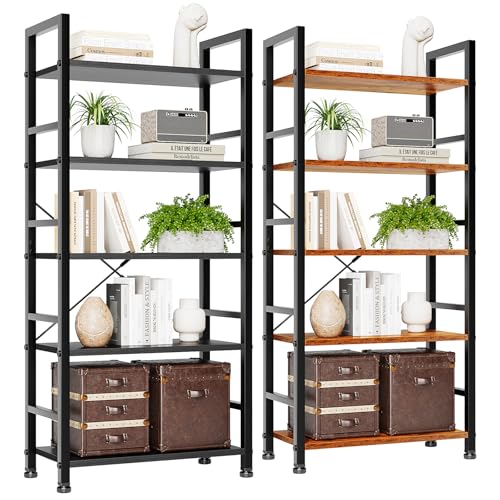 5 Tier Rustic Brown Book Shelf H3769