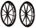 Solid Black Set of 2 Wheelchair Wheels V305