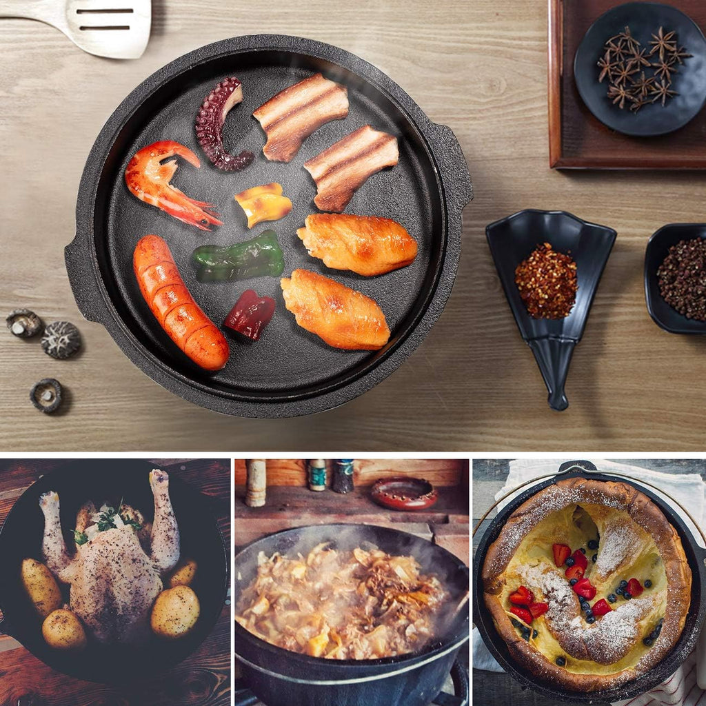 Pre Seasoned Cast Iron Camp Dutch Oven 9QT Y12300