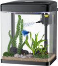 2 Gallon Glass Fish Tank with Filter Light E62363