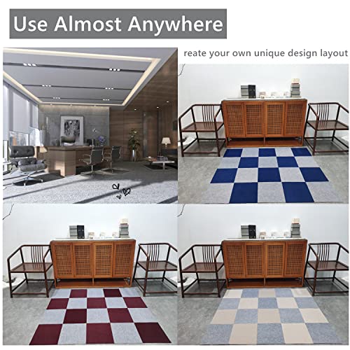 Self Adhesive Carpet Tiles 12" x 12" 12 Tiles Per Carton Y543390