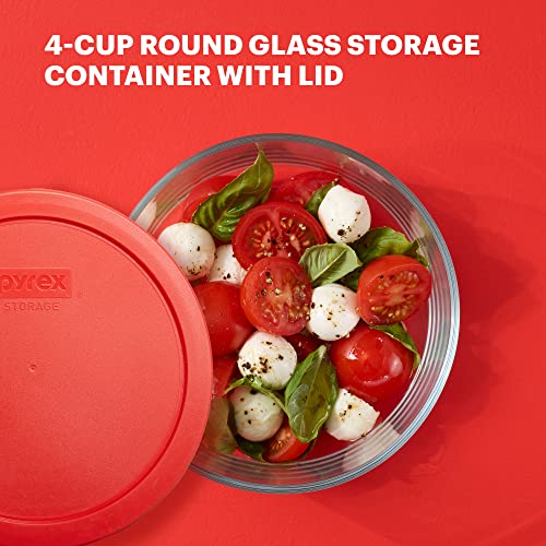 Glass Food Storage Container with Lids, 3 Cup Q30339