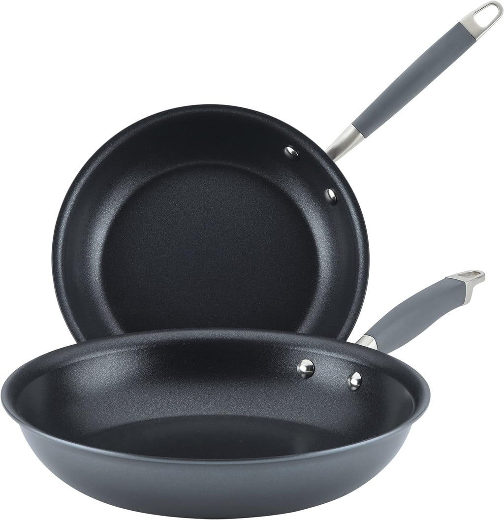 Hard-Anodized Nonstick Skillets 2 Piece Set 10.25-Inch & 12.75-Inch Moonstone D50754