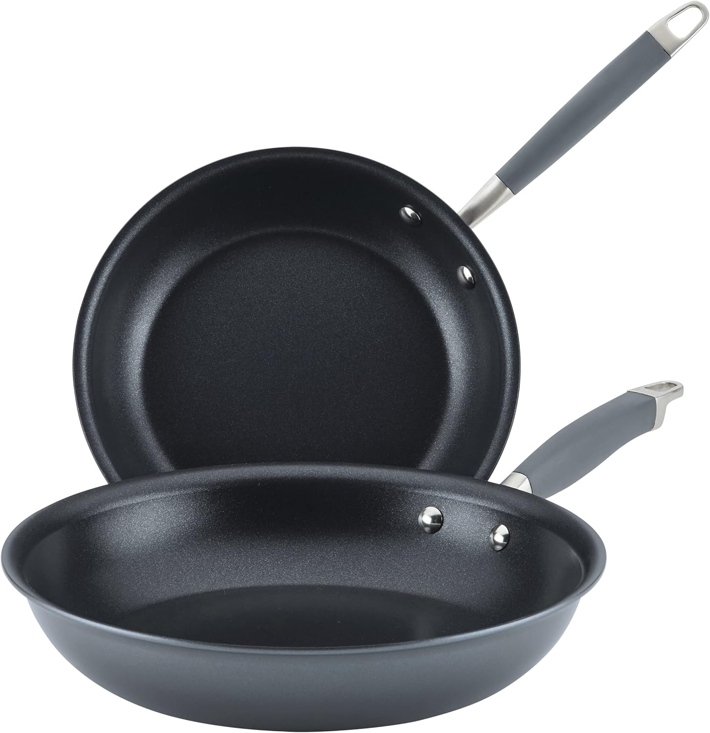 Hard-Anodized Nonstick Skillets 2 Piece Set 10.25-Inch & 12.75-Inch Moonstone D50754