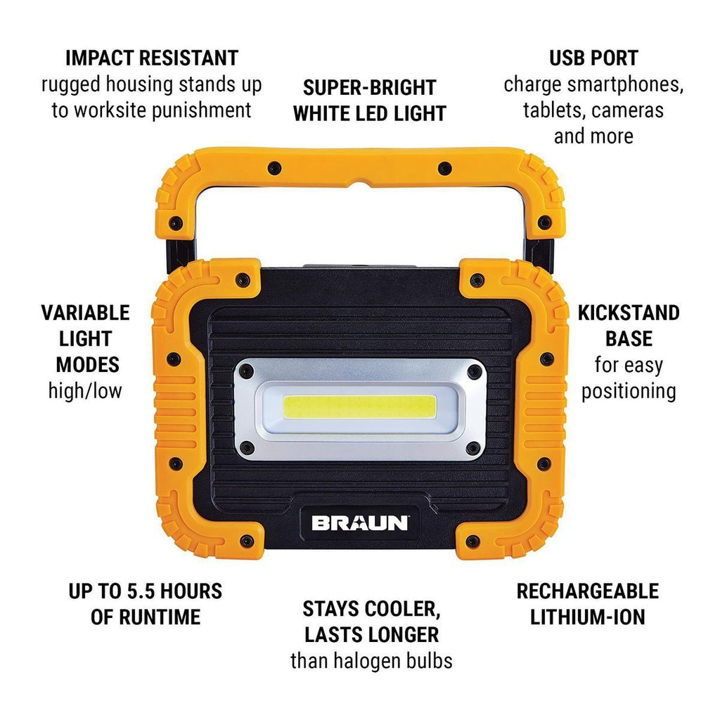 1250 Lumen LED Rechargeable Work Light U12535