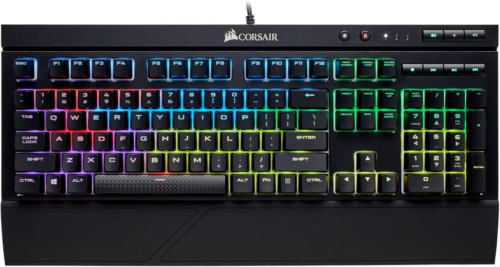 Black Mechanical Gaming Keyboard with RGB Backlit Cherry MX Red Switch F3073