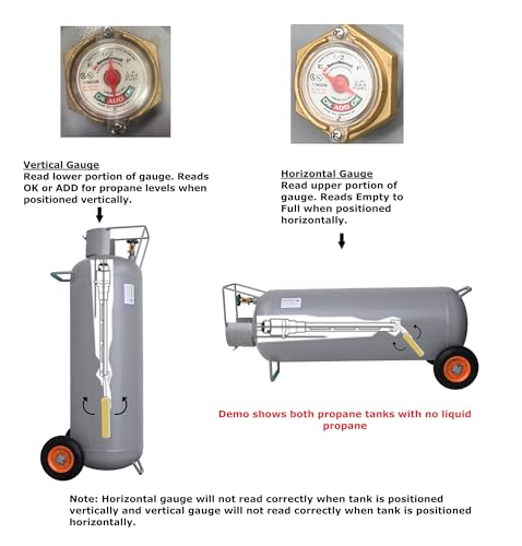 Gray 100 LB Horizontal & Vertical Propane Cylinder C5046