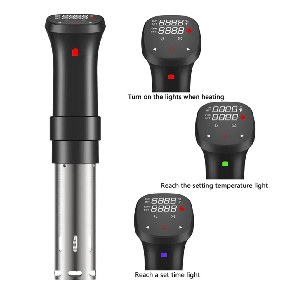 1100W Sous Vide Cooker Waterproof With Accurate Temperature Time Control Display Screen R459262