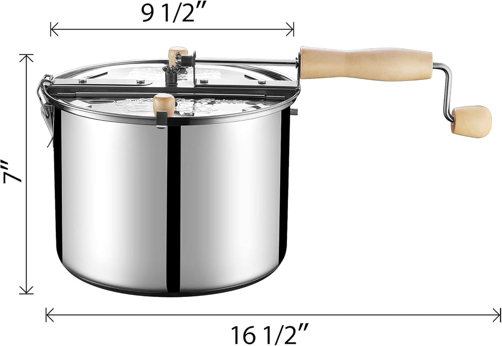 6.5-Quart Stainless Steel Stovetop Popcorn Popper C138