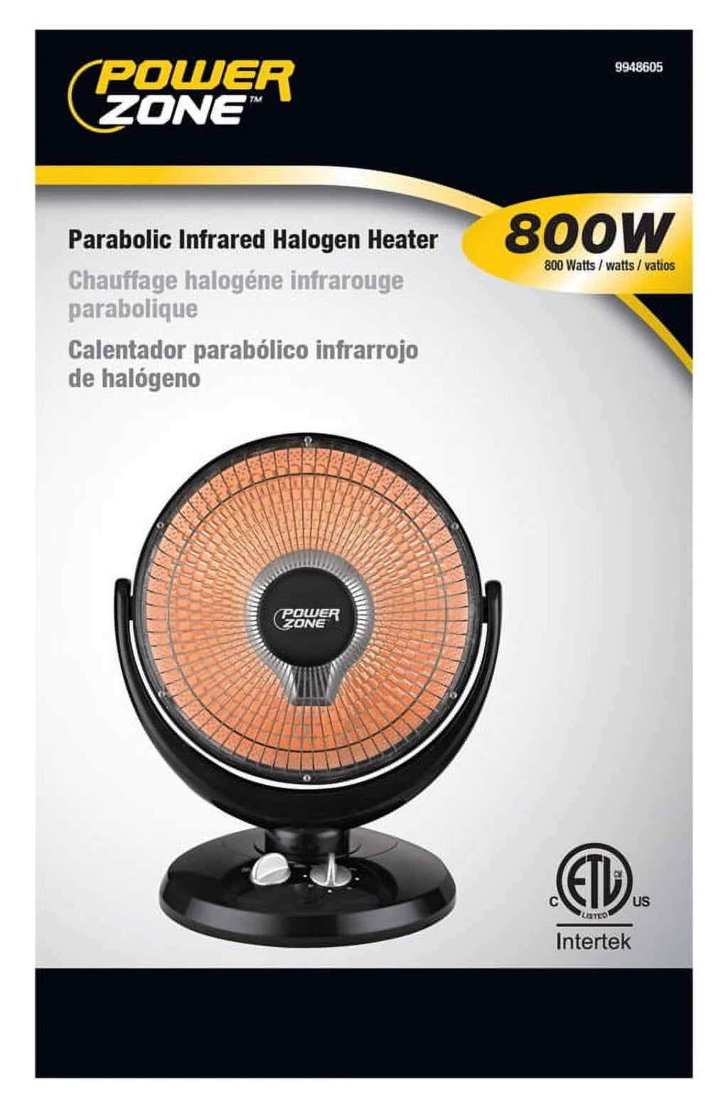 400/800 W Oscillating Parabolic Heater U902070