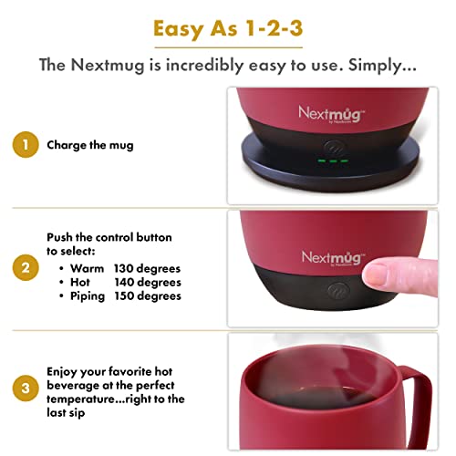 Burgundy 14 oz Self-Heating Coffee Mug V3176