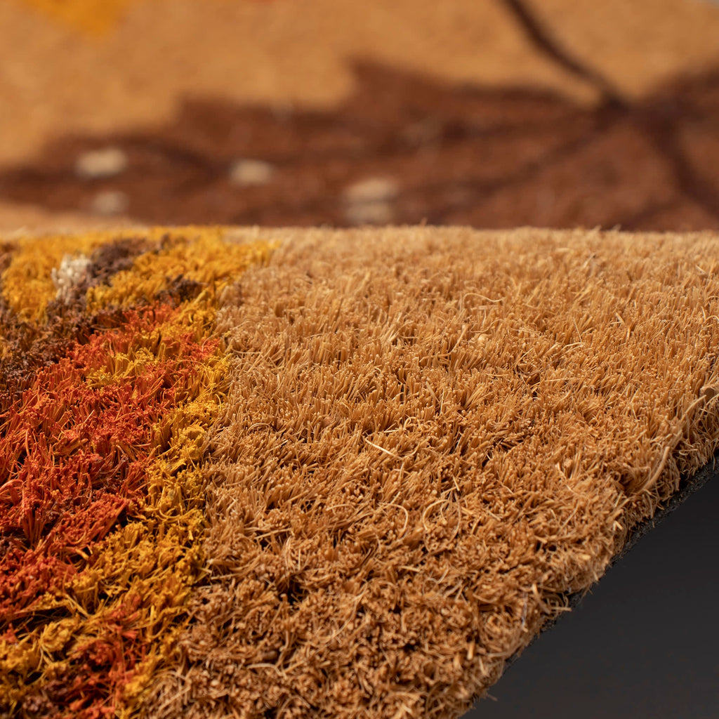 Natura Falling Leaves Coir Doormat with Non-Slip Backing
