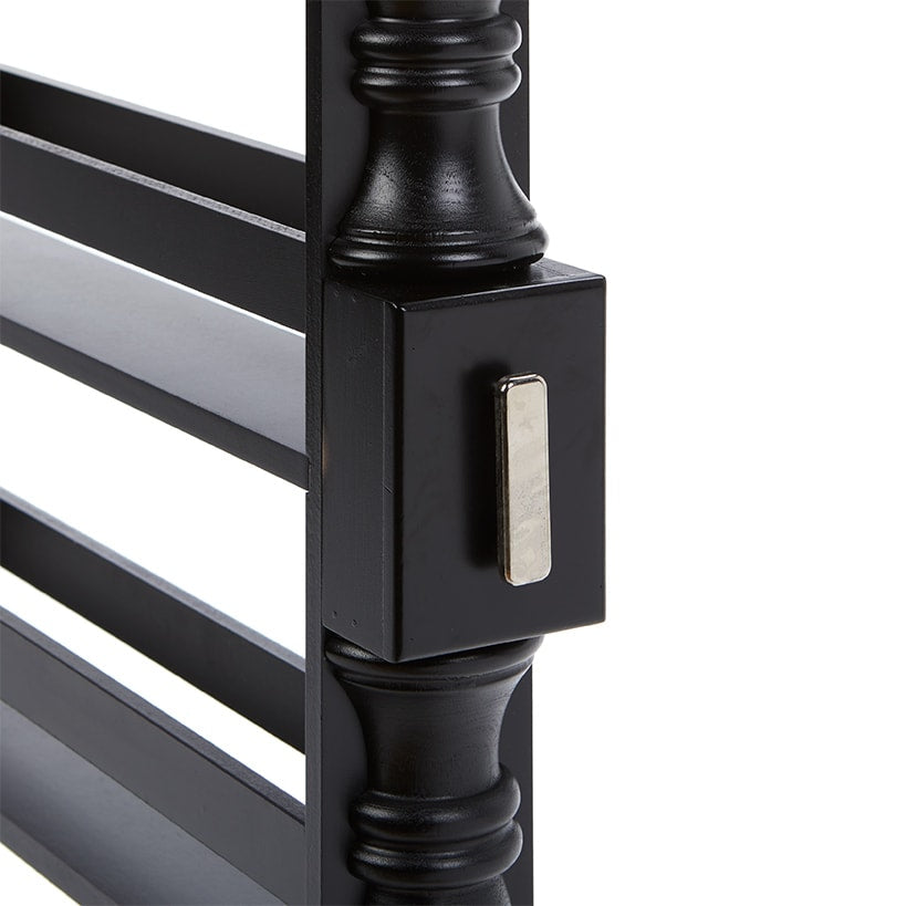 Slim Wooden Spice Rack Cabinet with Wheels - Black, Walnut or White