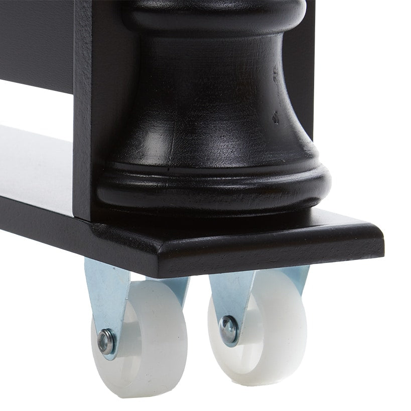 Slim Wooden Spice Rack Cabinet with Wheels - Black, Walnut or White