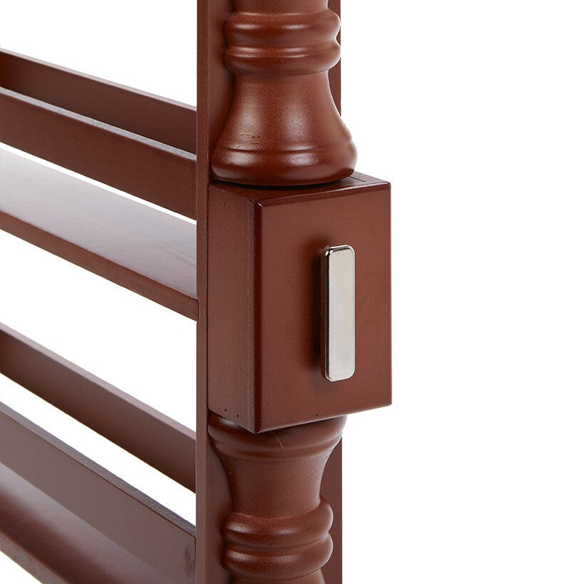 Slim Wooden Spice Rack Cabinet with Wheels - Black, Walnut or White