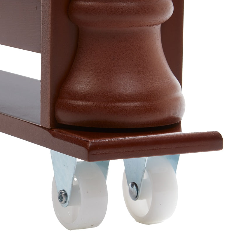 Slim Wooden Spice Rack Cabinet with Wheels - Black, Walnut or White