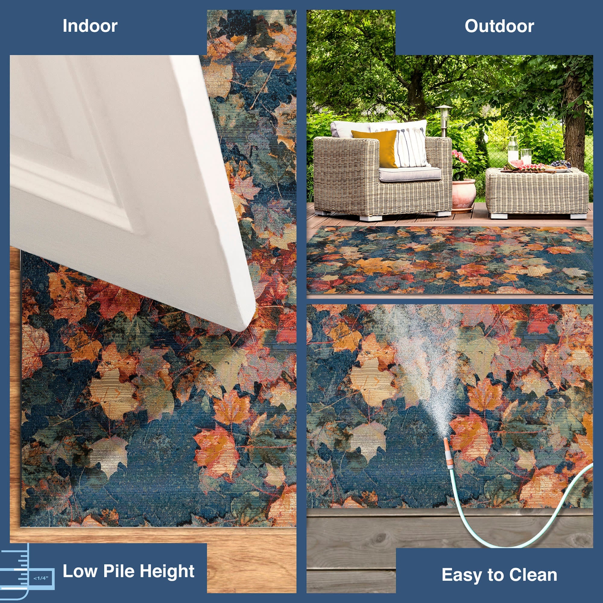 Marina Fall In Love Indoor Outdoor Area Rug