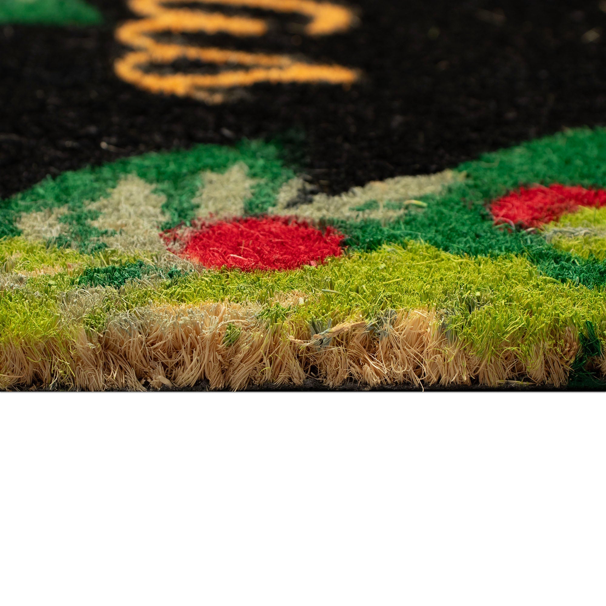 Natura Merry Christmas Holly Coir Doormat with Non-Slip Backing