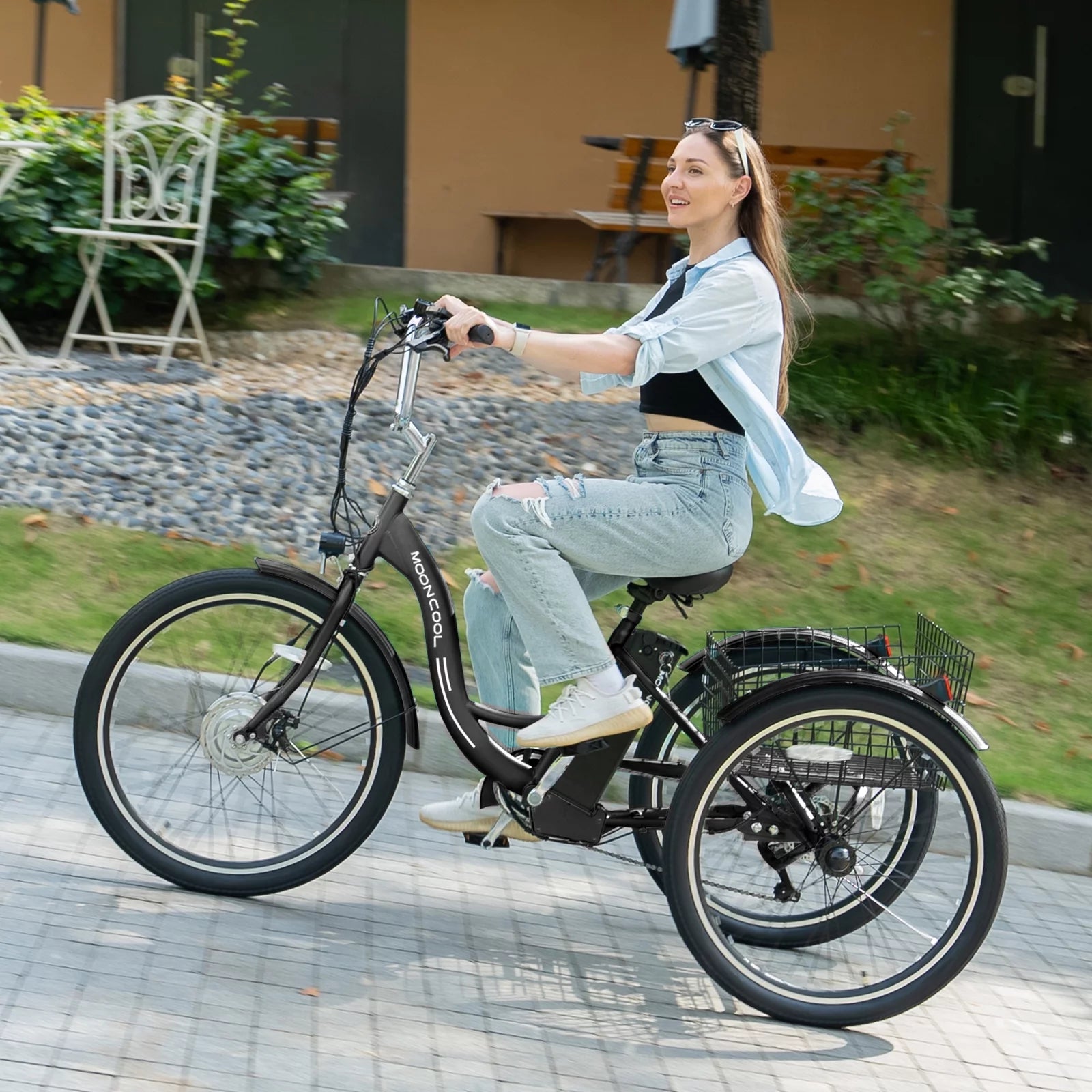 26" 350W 36V 7 Speeds Electric Tricycle N6136