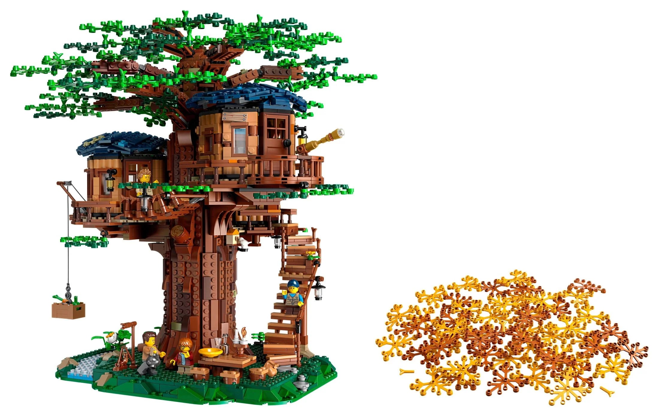 Tree House 21318 Building Set with 3 Cabins, Interchangeable Leaves, Minifigures and Bird Figure V86633