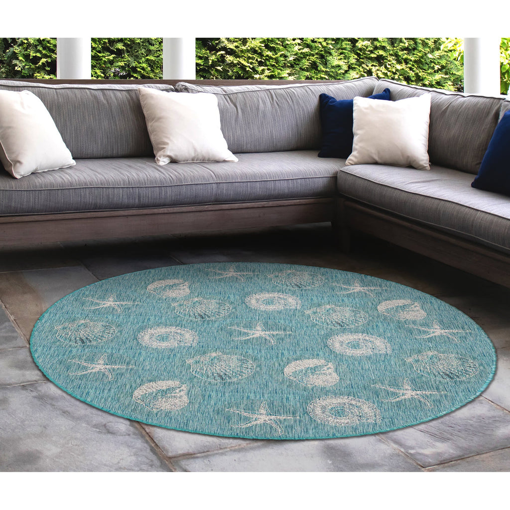 Carmel Shells Indoor Outdoor Area Rug