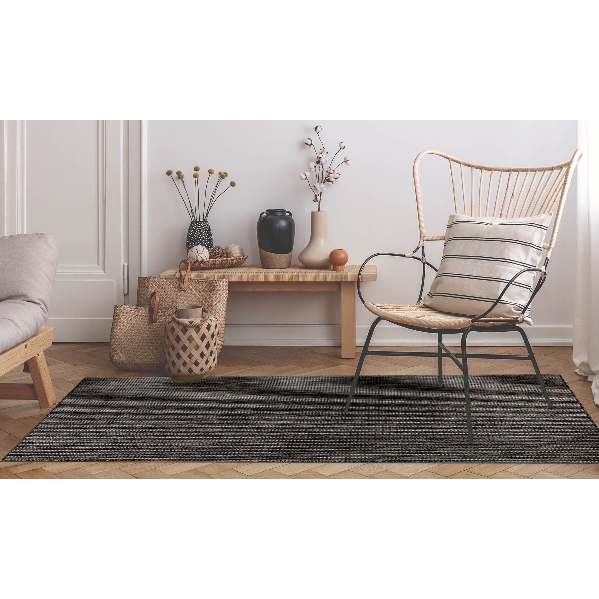 Carmel Texture Stripe Indoor Outdoor Area Rug