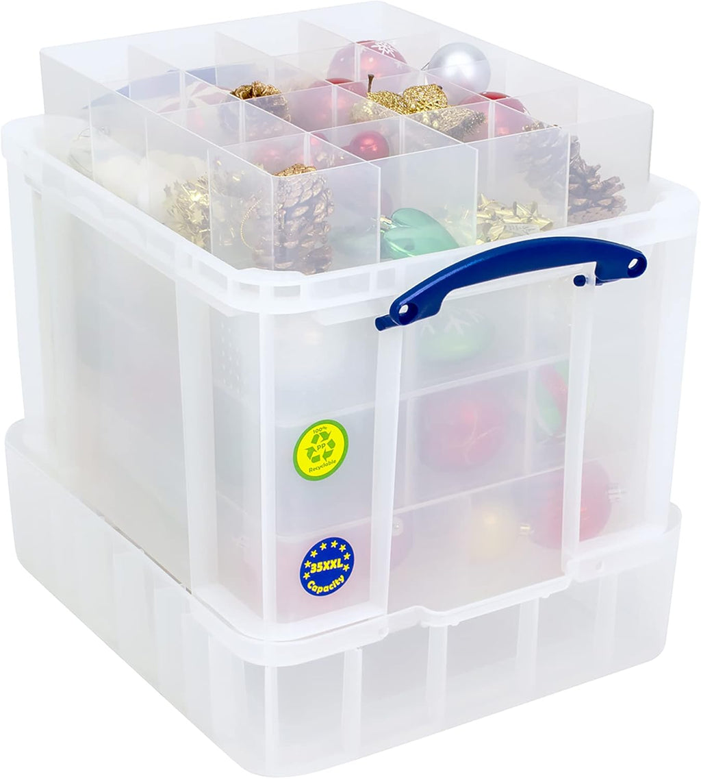 35 Litre Plastic Storage Box with Lid and Trays Z8817