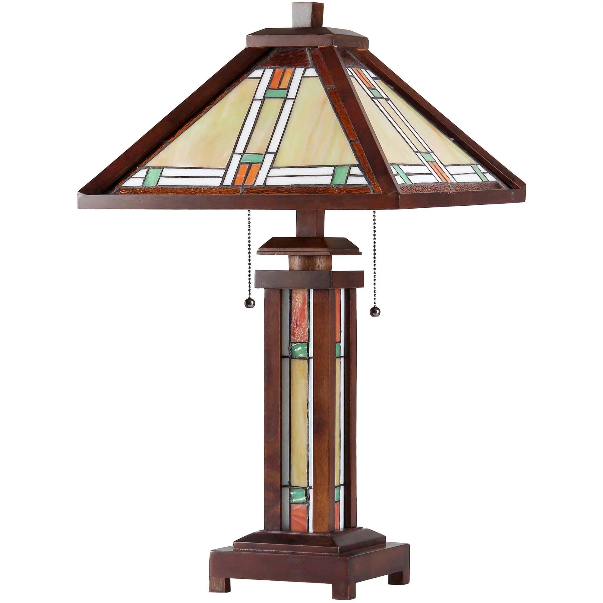 3-Light Wooden Table Lamp with 15" Shade J5530
