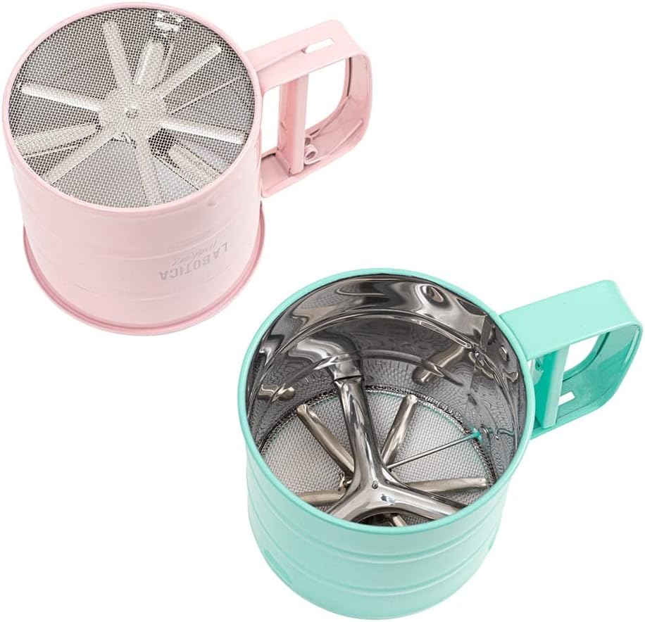 Pink Stainless Steel Hand-held Flour Sifter S507