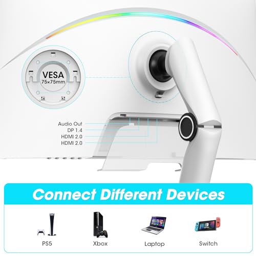 27” 240Hz QHD Mini-LED Gaming Monitor, White/Grey I146770