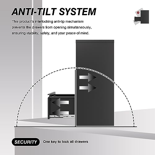 4 Drawer Lockable Metal File Cabinet N807