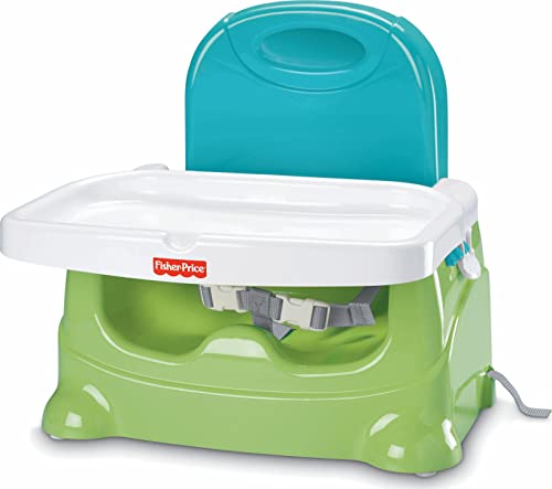 Green Adjustable Toddler Booster Seat with Dishwasher Safe Tray E5930