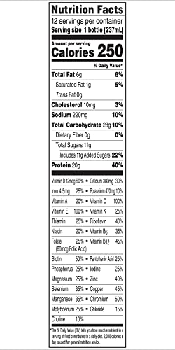 Rich Chocolate 8 FL OZ Bottles 12 CT Protein Nutritional Drink U79753