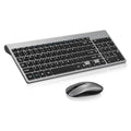 Wireless Keyboard and Mouse Combo, Compact Full Size 2.4G Ultra-Thin Blue P316244