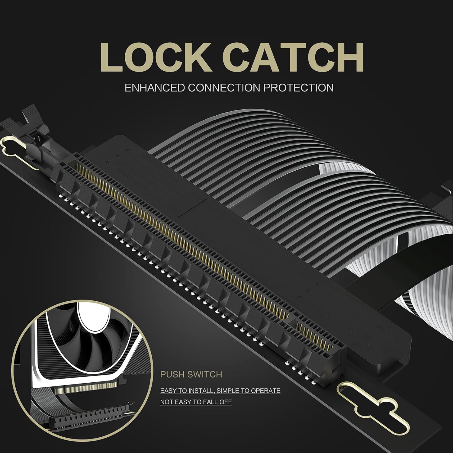 PCIE 4.0 16x Shielded Riser Cable 20CM B230671